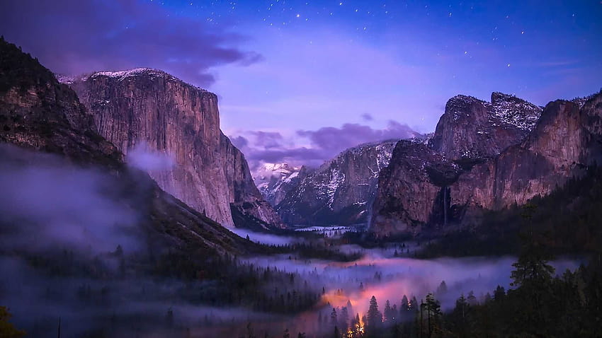 5 Malam Yosemite, jejak bintang taman nasional yosemite Wallpaper HD