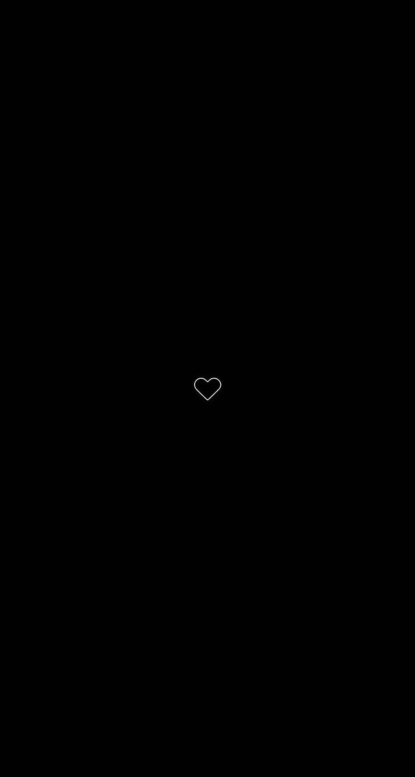 Minimalist Heart, ästhetischer dunkler Minimalist HD-Handy-Hintergrundbild