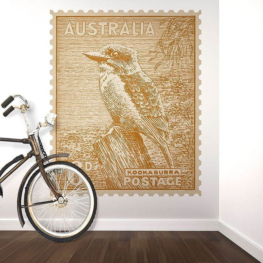 Diseño australiano y de tela con Quercus & Co, pegatina kookaburra fondo de pantalla del teléfono