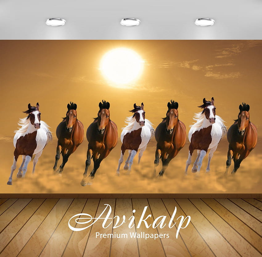 Avikalp Exclusive Awi3250 Seven running horses ヴァストゥ 7 馬、 高画質の壁紙