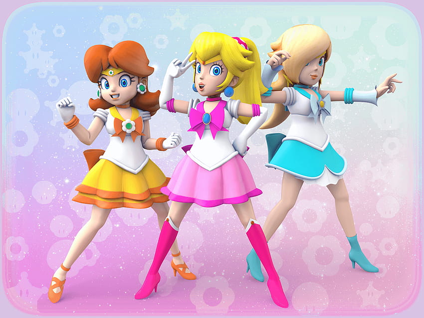 Princesa Peach, Daisy e Rosalina Salior Princesss! :D, princesa pêssego e rosalina papel de parede HD