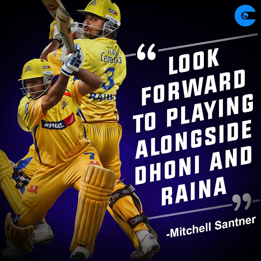 Mitchell Santner feels lucky to be a part of Chennai Super Kings camp. HD phone wallpaper