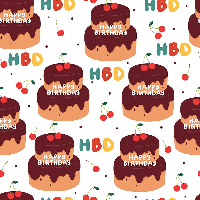 seamless pattern hand drawing cartoon birtay cake. for kids , fabric print, textile, gift wrapping paper 6523389 Vector Art at Vecteezy, cartoon cake HD phone wallpaper