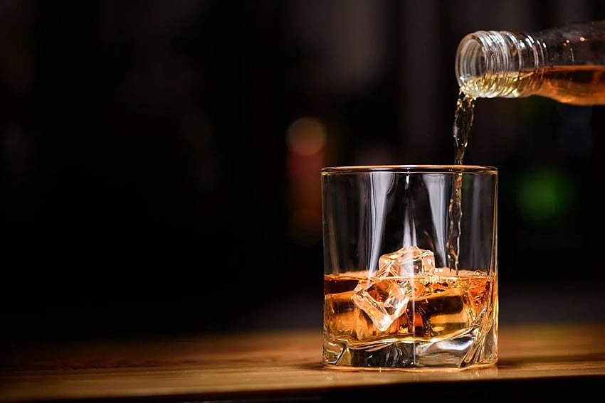Ice Whisky Longdrinkglas Essen Getränke, Scotch Whisky HD-Hintergrundbild