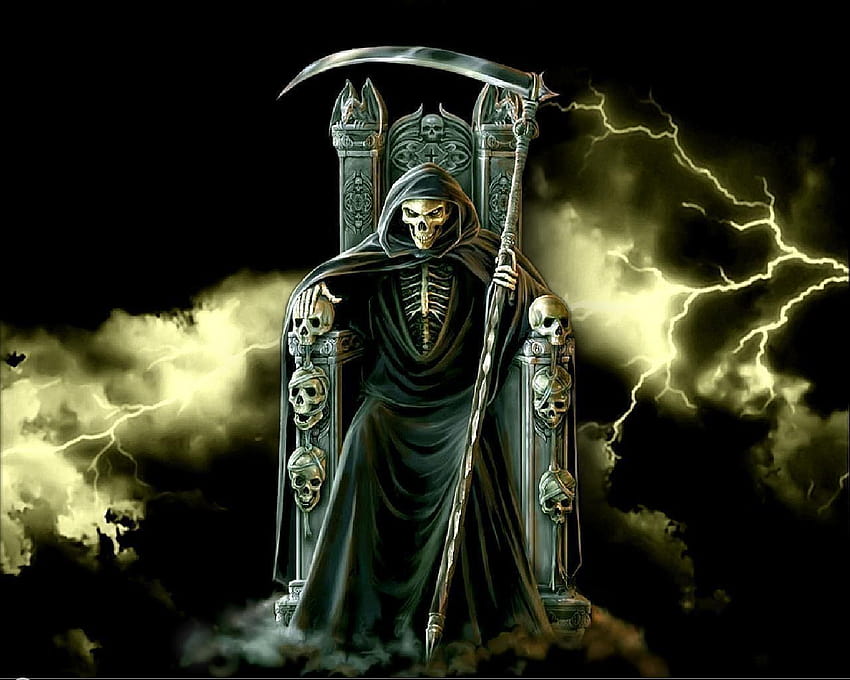 Grim Reaper, crâne de faucheuse Fond d'écran HD