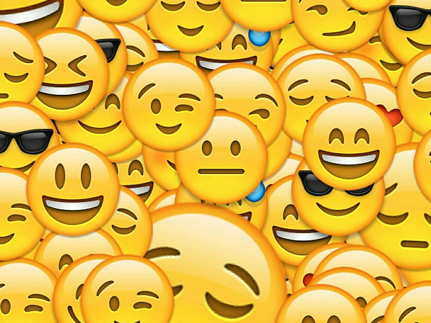 Latar Belakang Emoji Layar Hijau, emoji campuran Wallpaper HD