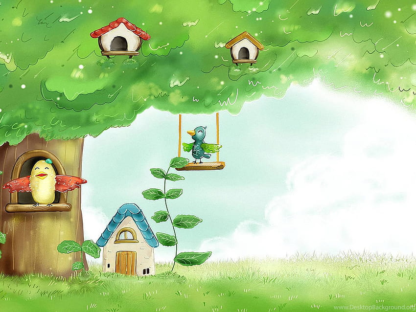 tree cartoon background