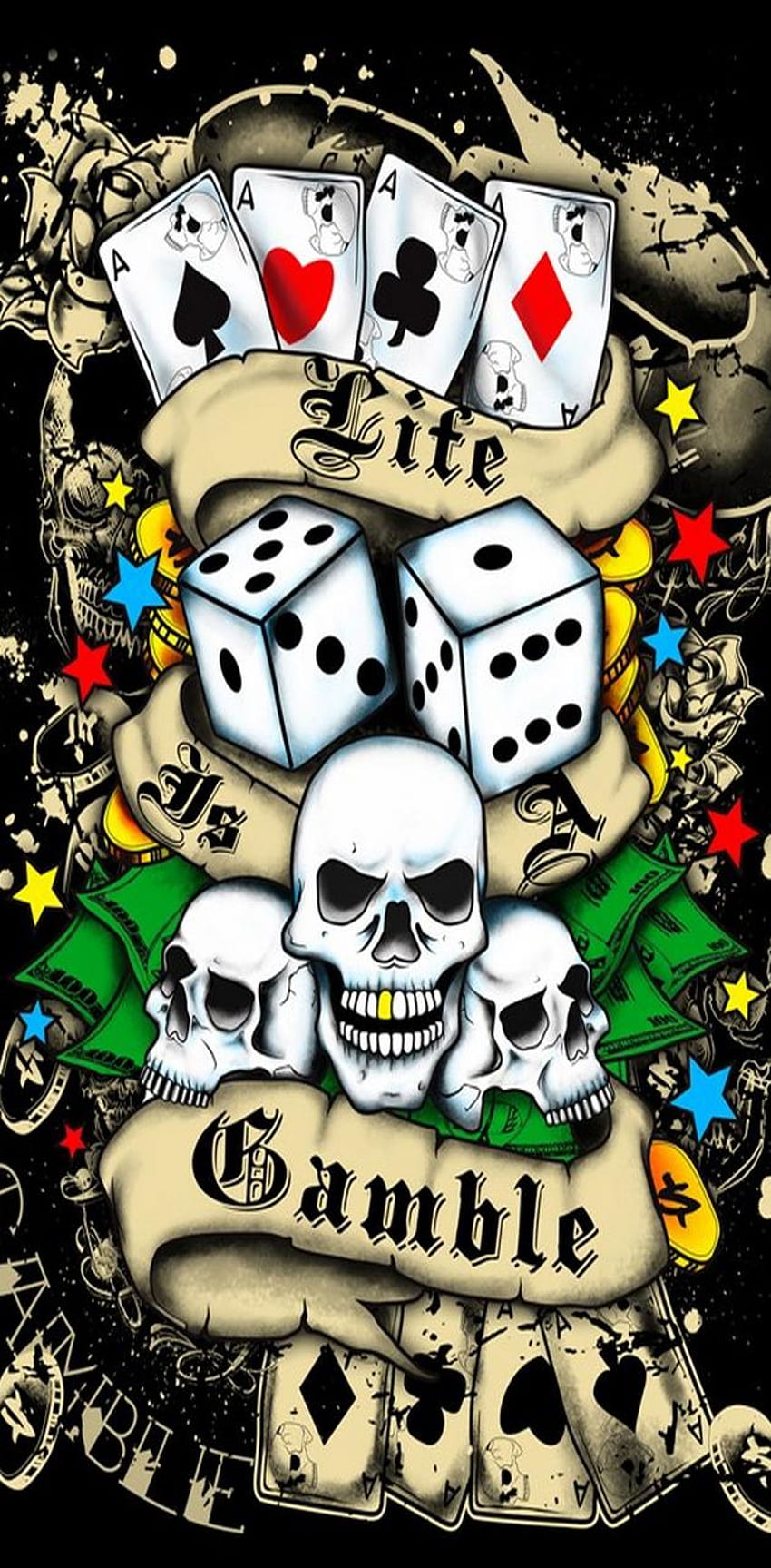 life is a gamble by Iontravler, gamble phone HD phone wallpaper