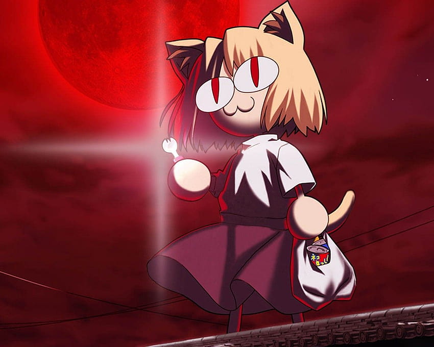 : shingetsutan tsukihime, Type Moon, 소녀, 고양이, 큰 눈, 단계 1280x1024 HD 월페이퍼