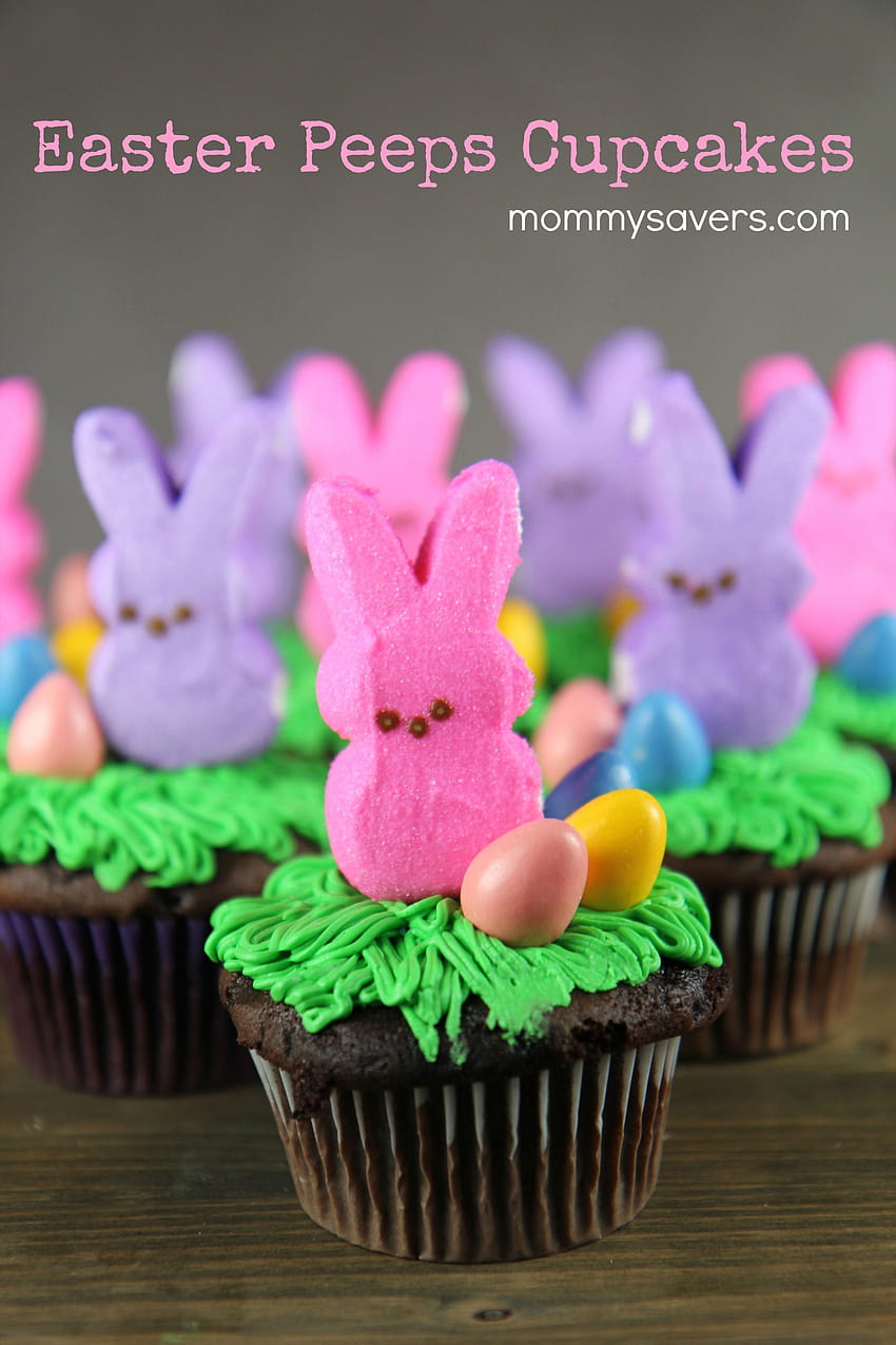 Easter Bunny Peeps Cupcakes, easter cupcakes HD phone wallpaper
