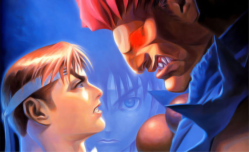 Ryu Vs Akuma, Straßenkämpfer Alpha HD-Hintergrundbild