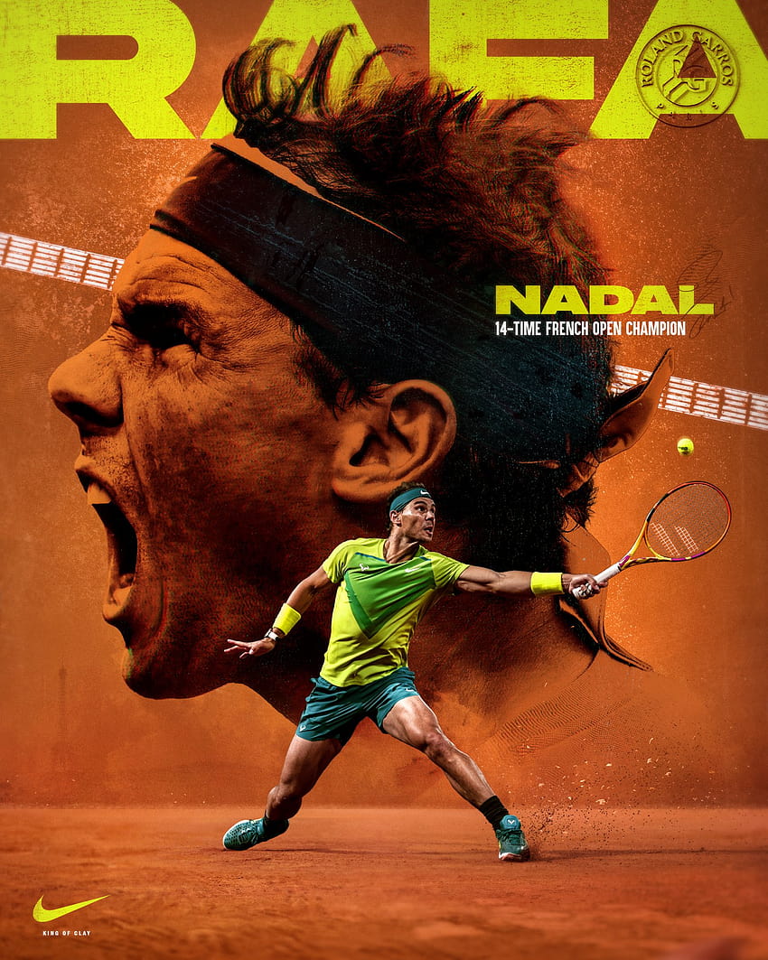 Rafael Nadal mistrz Roland Garros 2022 Tapeta na telefon HD
