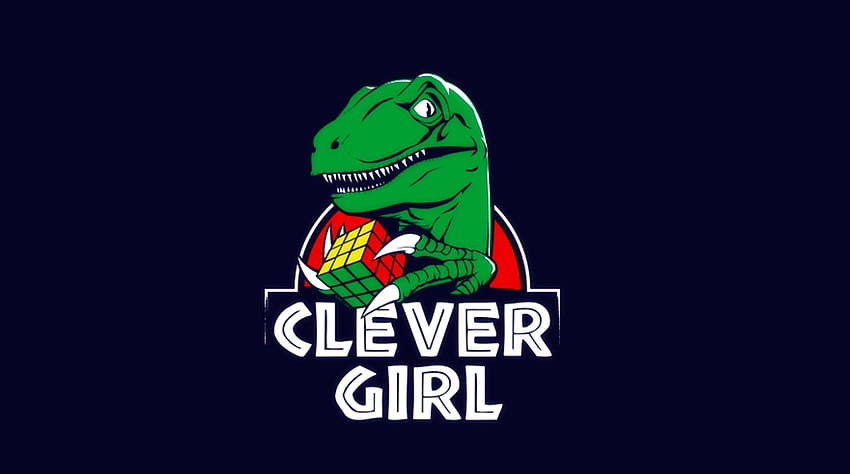 1376x768 px Обложки на албуми Clever Girl куб Динозаври хумор Джаз Джурасик Световна музика Rubiks Cube Високо качество, висока разделителна способност HD тапет