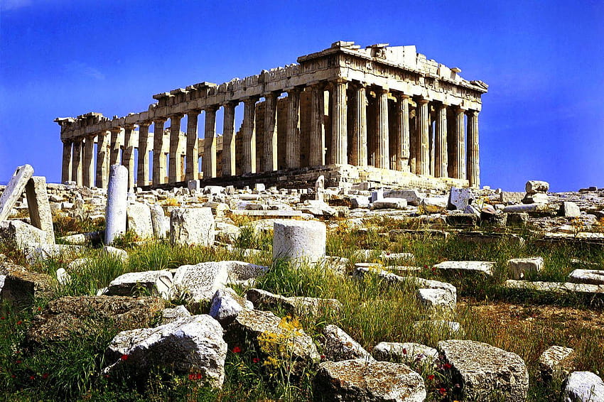 Pemandangan Acropolis Yunani Wallpaper HD