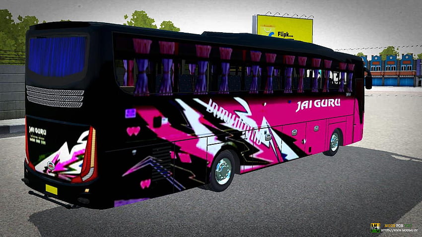 Livery Bus Wisata Kerala Jai ​​Guru, bus jai guru Wallpaper HD