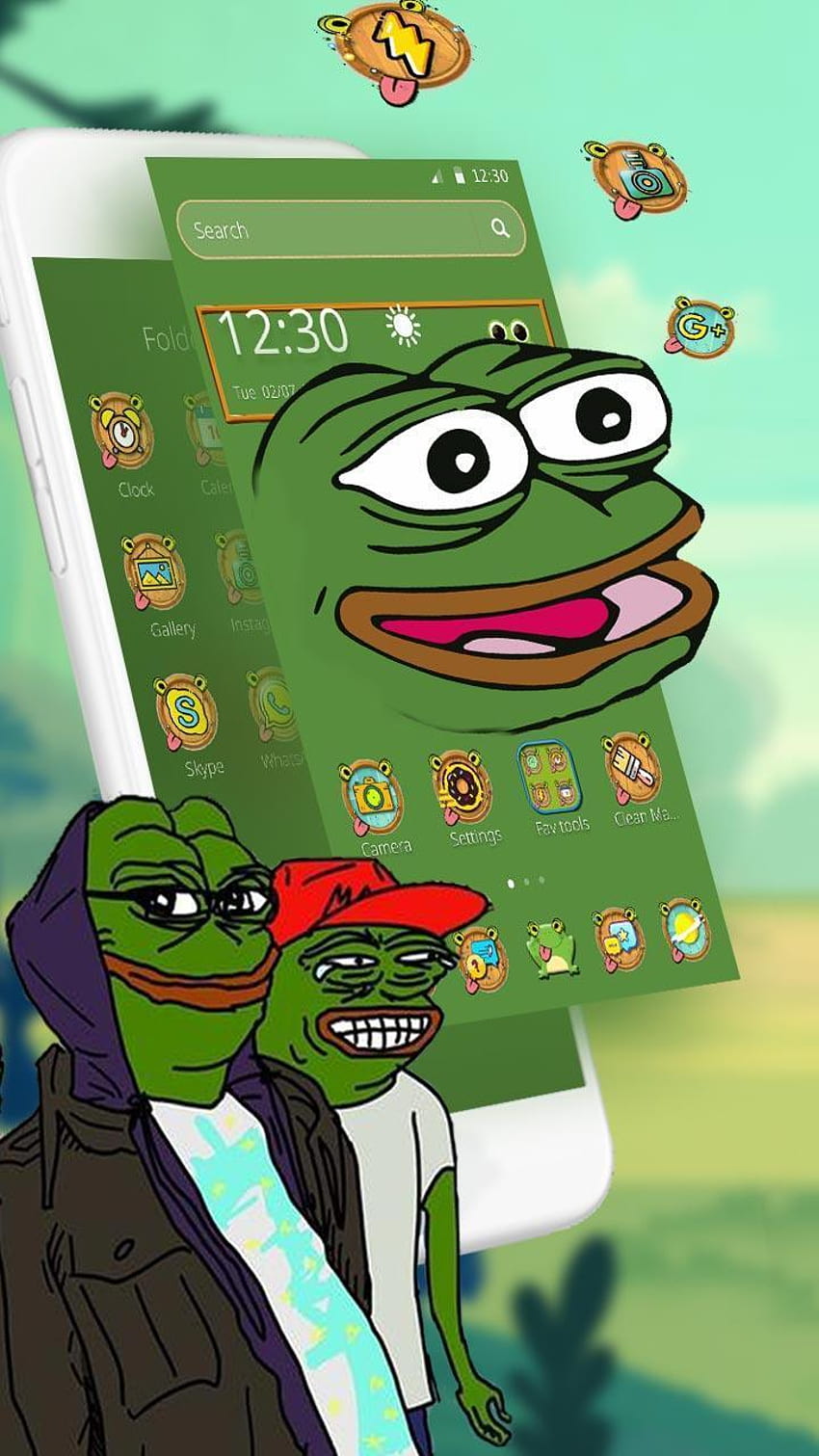 ธีม Pepe Frog Meme สำหรับ Android มือถือ pepe วอลล์เปเปอร์โทรศัพท์ HD