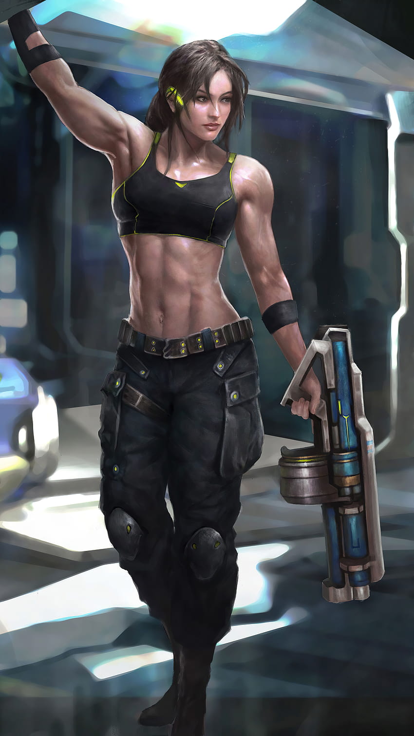 2160x3840 Muscular Girl Sony Xperia X,XZ,Z5 Premium , Backgrounds, and, muscle woman HD phone wallpaper