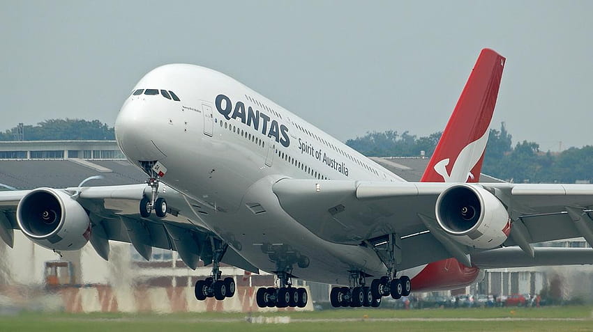 Qantas Airbus A380 4 HD тапет