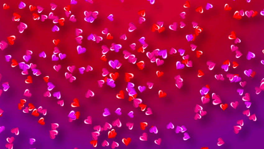 Фонове с цветни сърца за Свети Валентин/Любов/Романтика, романтични фонове HD тапет