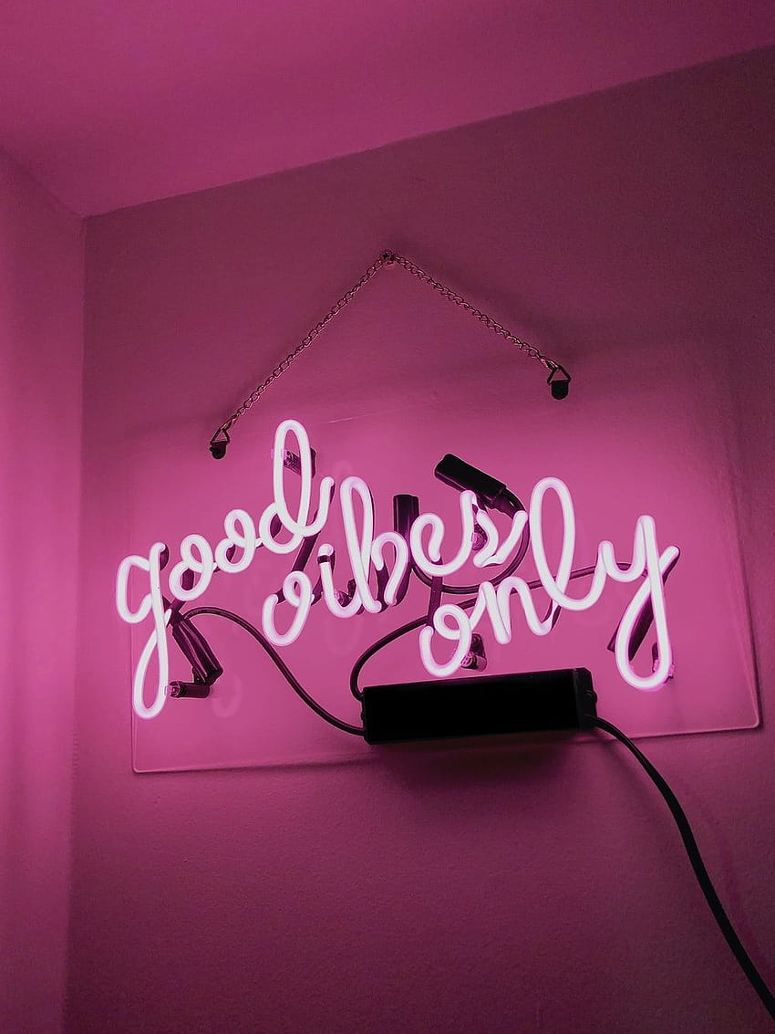 Good Vibes Only, pink vibes HD phone wallpaper