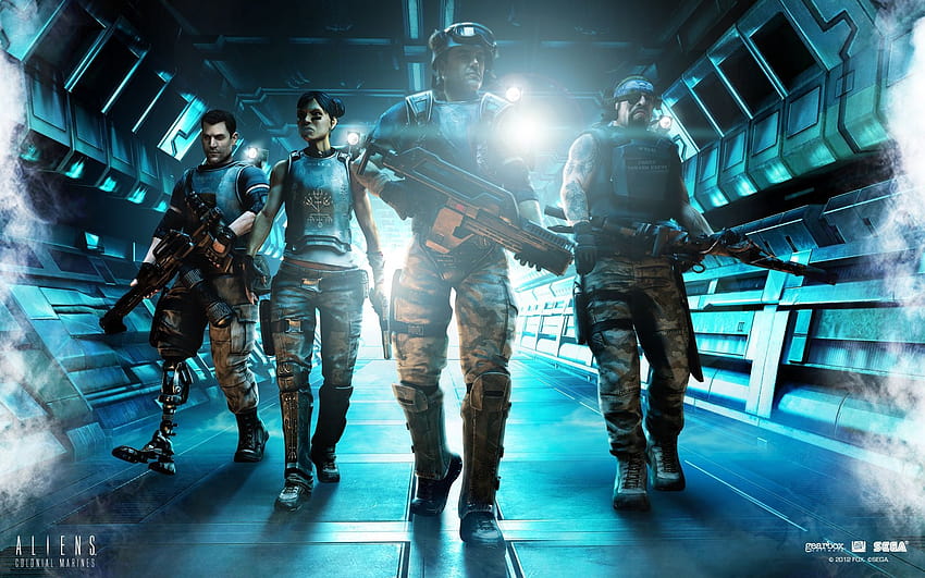 Aliens Colonial Marines and Backgrounds HD wallpaper