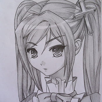 Anime pencil drawing at getdrawings HD wallpapers | Pxfuel