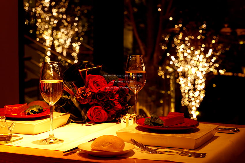 romantyczna kolacja wino róże walentynki [5616x3744] na telefon komórkowy i tablet, kolacja przy świecach Tapeta HD