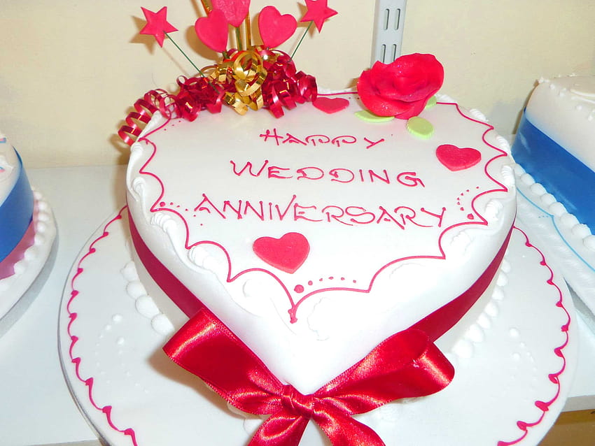 Wedding Anniversary Cake, marriage anniversary HD wallpaper