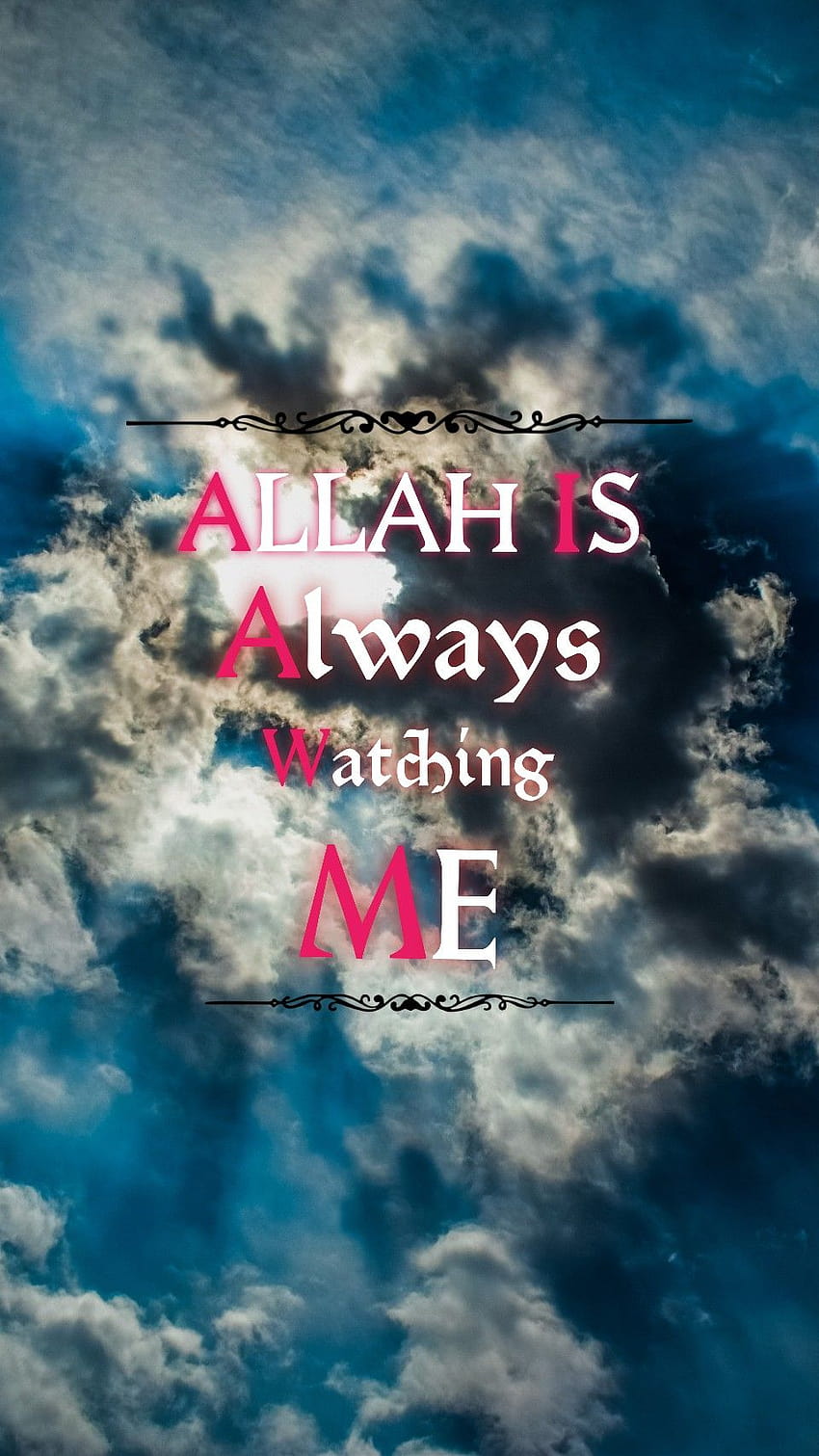 Pin auf Islam, Allah beobachtet mich HD-Handy-Hintergrundbild