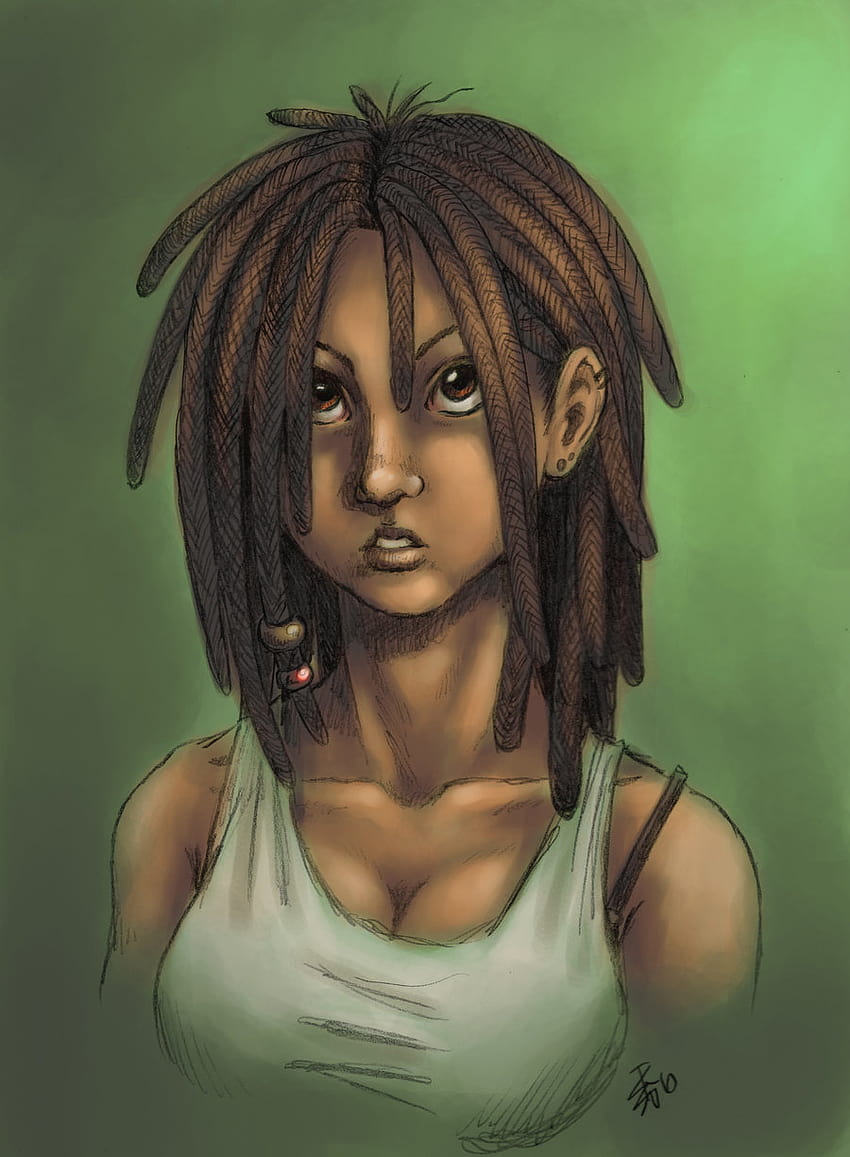 Black Anime Character With Dreads