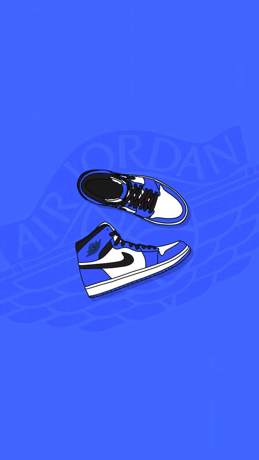 Sadoc Slup on Shoe, blue nike shoes HD phone wallpaper