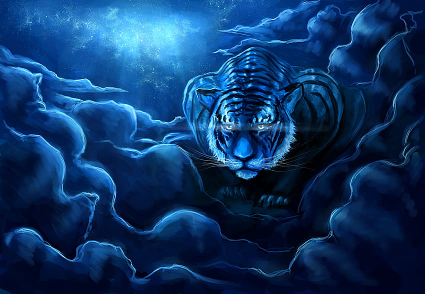tiger wildlife artwork HD wallpaper