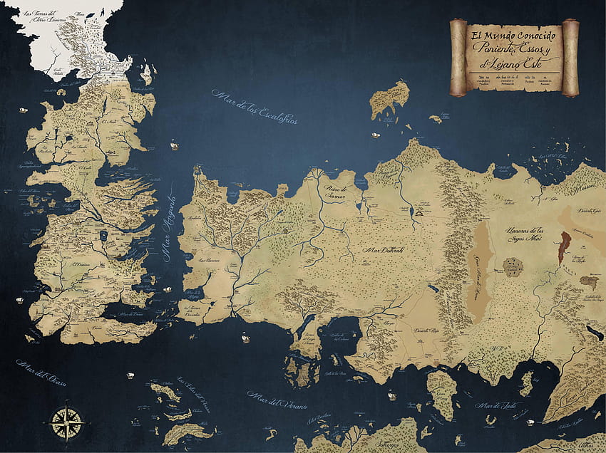 Mapa de Game Of Thrones postado por Samantha Thompson, mapa de westeros papel de parede HD