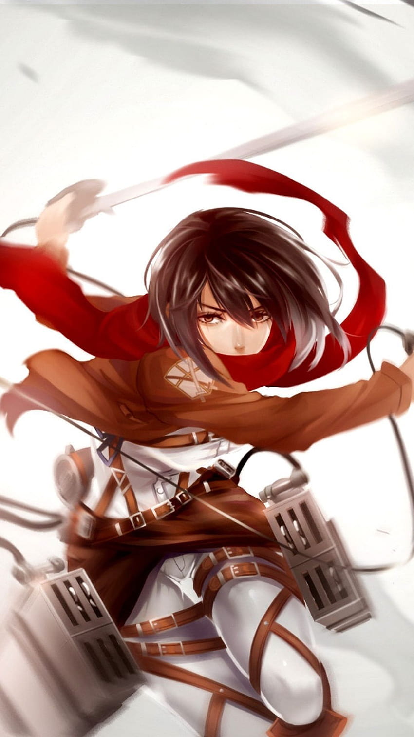 34 Angriff auf Titan iPhone, Angriff auf Titan Anime Mikasa HD-Handy-Hintergrundbild