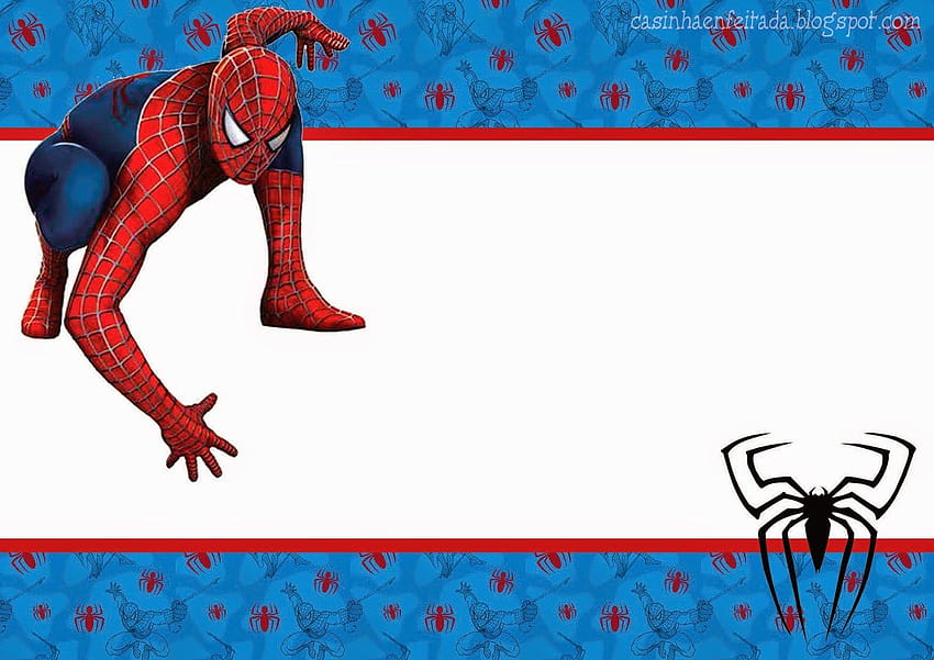 Spiderman blue background: Printable Kit., spiderman background HD wallpaper