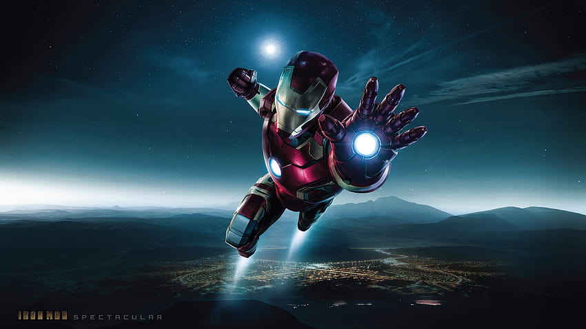Iron Man para computadora portátil, hombre de hierro mínimo u fondo de pantalla