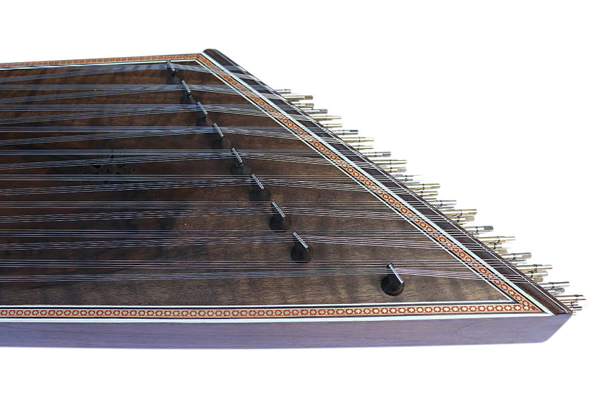 Ambos os lados Cordas de aço persa Santoor Santur Dulcimer Instrumento musical de cordas SAS 402 papel de parede HD