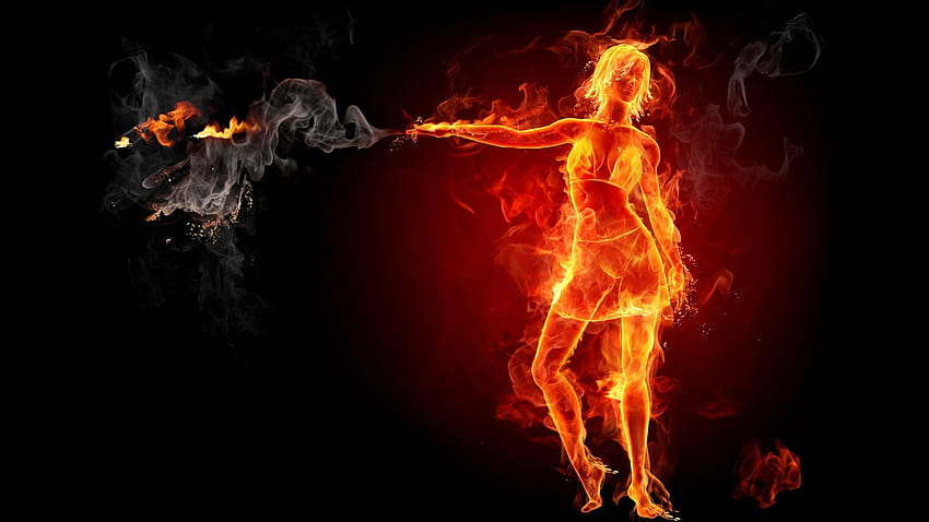 : Love Heart Fire Flame, amore rosso fiammeggiante Sfondo HD