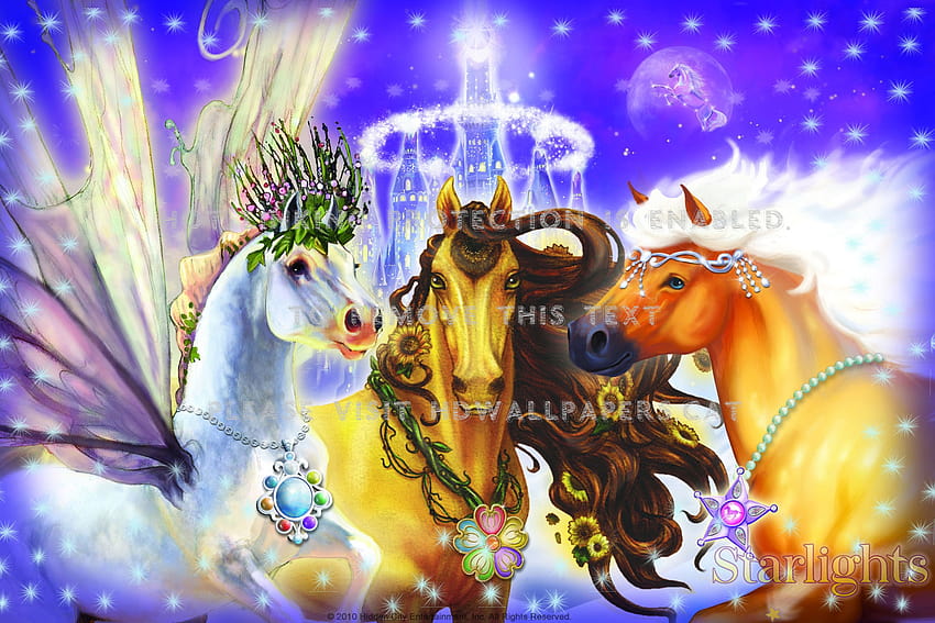 3 magical horses bella sara animals, magic horse HD wallpaper