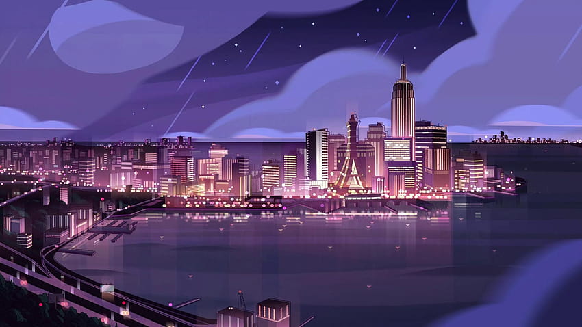 Aesthetic Backgrounds Laptop Purple ความสวยงามของเมืองแล็ปท็อป วอลล์เปเปอร์ HD