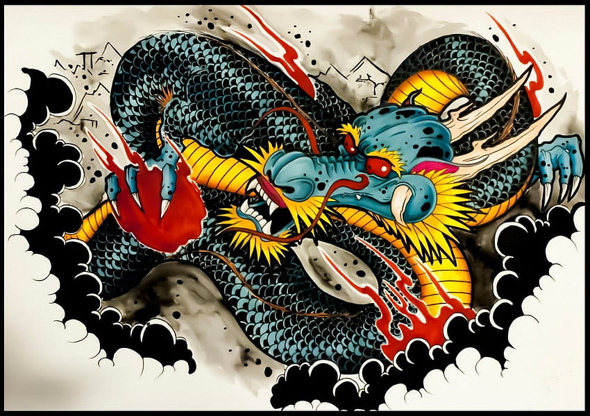 Yakuza Dragons  Tatyou Removable Tattoos