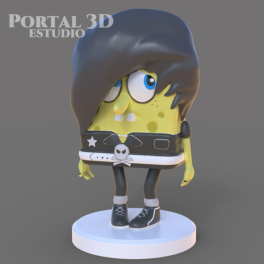 STL file Emo SpongeBob・3D print design to ・Cults, emo 1080x1080 HD ...