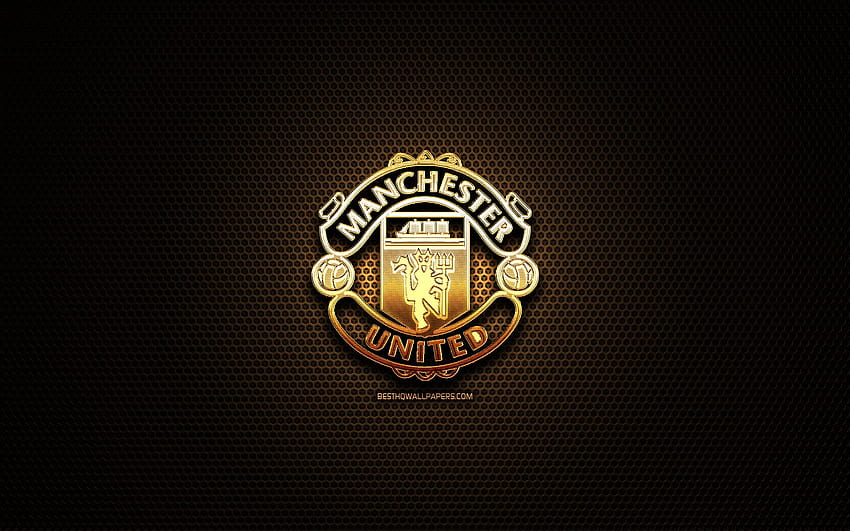 Manchester United FC, logo gemerlap, Premier, liga utama Wallpaper HD