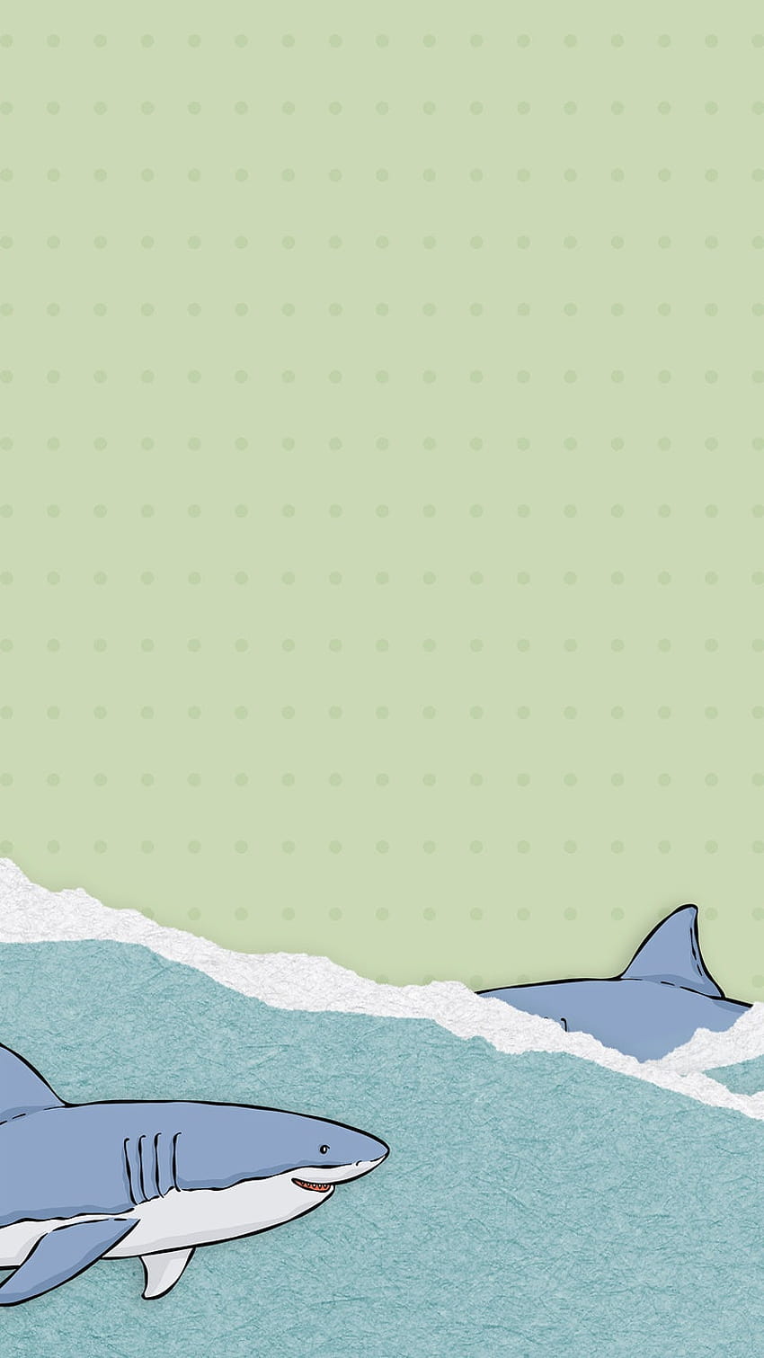 Shark Pattern, baby shark aesthetic HD phone wallpaper