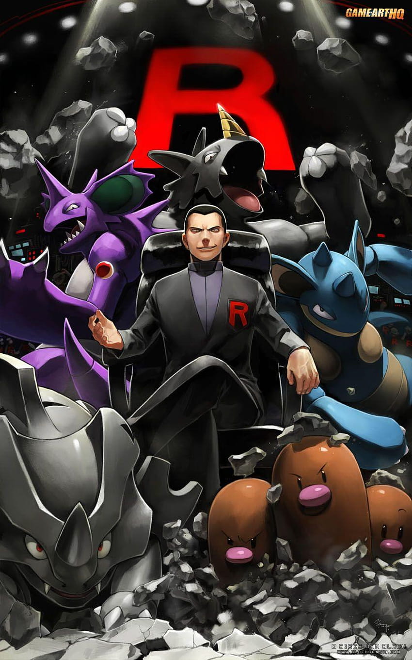 Giovanni, der Boss von Team Rocket in den Pokémon-Spielen!, Pokémon Team Rocket HD-Handy-Hintergrundbild