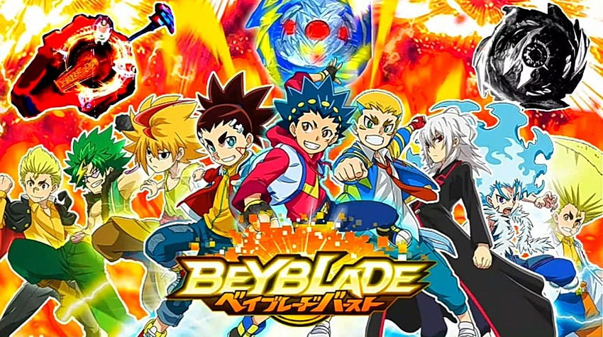 This poster shows 9 characters from the 4 seasons of Beyblade, beyblade  burst sparking HD wallpaper | Pxfuel