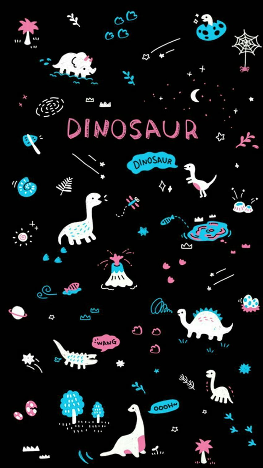 Cute Dinosaur Rawr posted by ...cute, aesthetic cute dino HD phone wallpaper