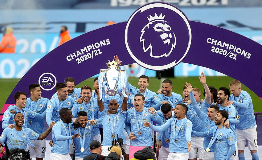 45 Manchester City Premier League Champions 2021, manchester city 2021 HD wallpaper