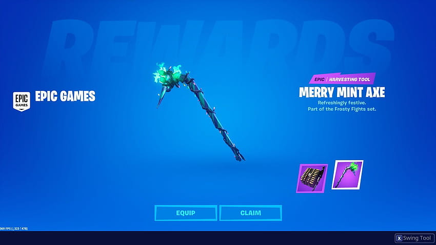 Fortnite Merry Mint Axe Pickaxe being granted Heres how to get your code The Merry Mint Axe is now be…, fortnite candy axe HD wallpaper