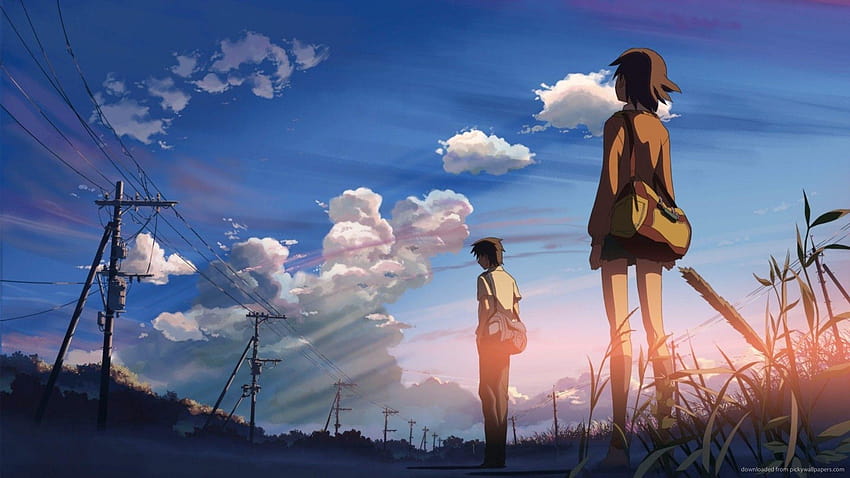 céu, 5 centímetros por segundo, Makoto Shinkai papel de parede HD